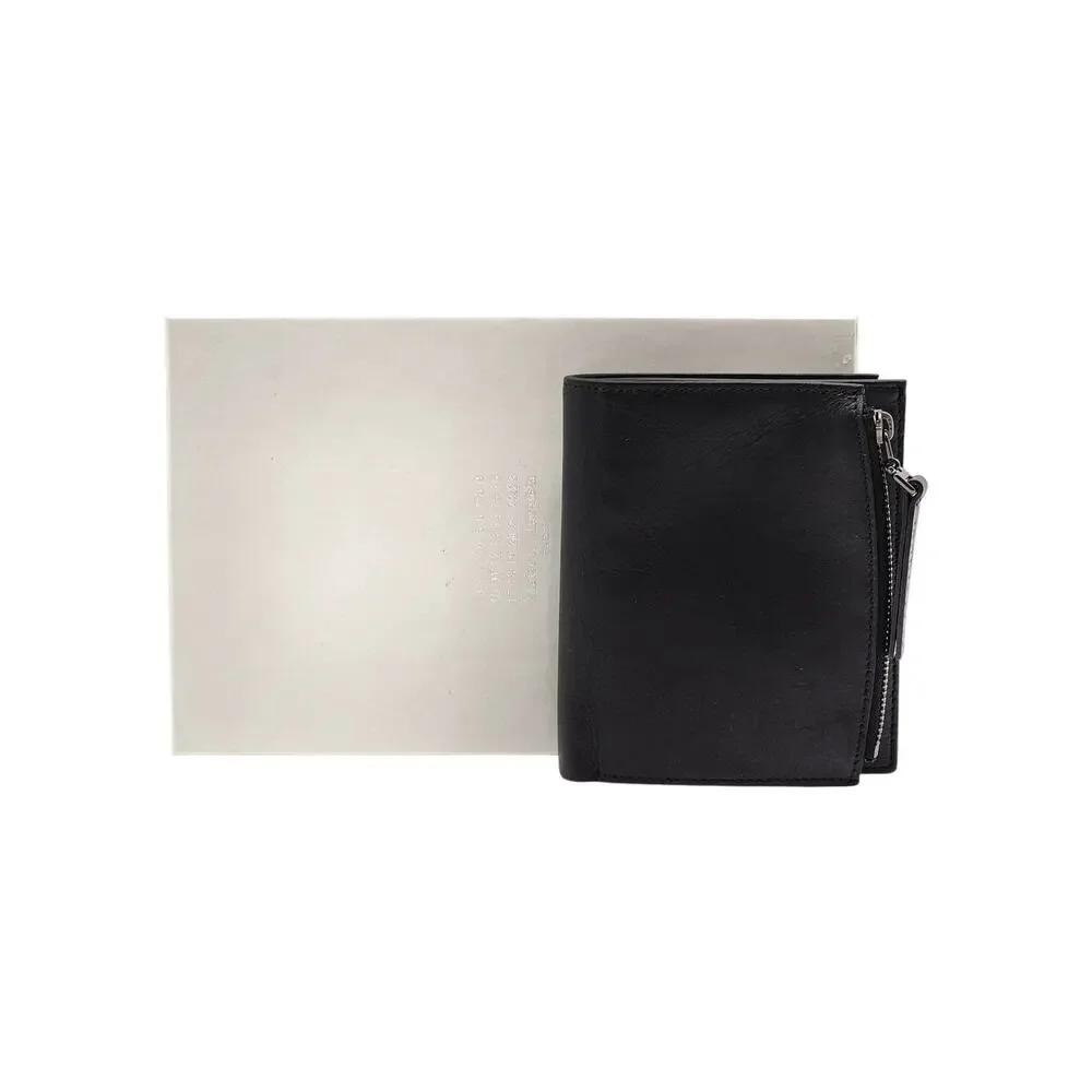 Maison Margiela Line 11 Leather Bifold Wallet Black - New